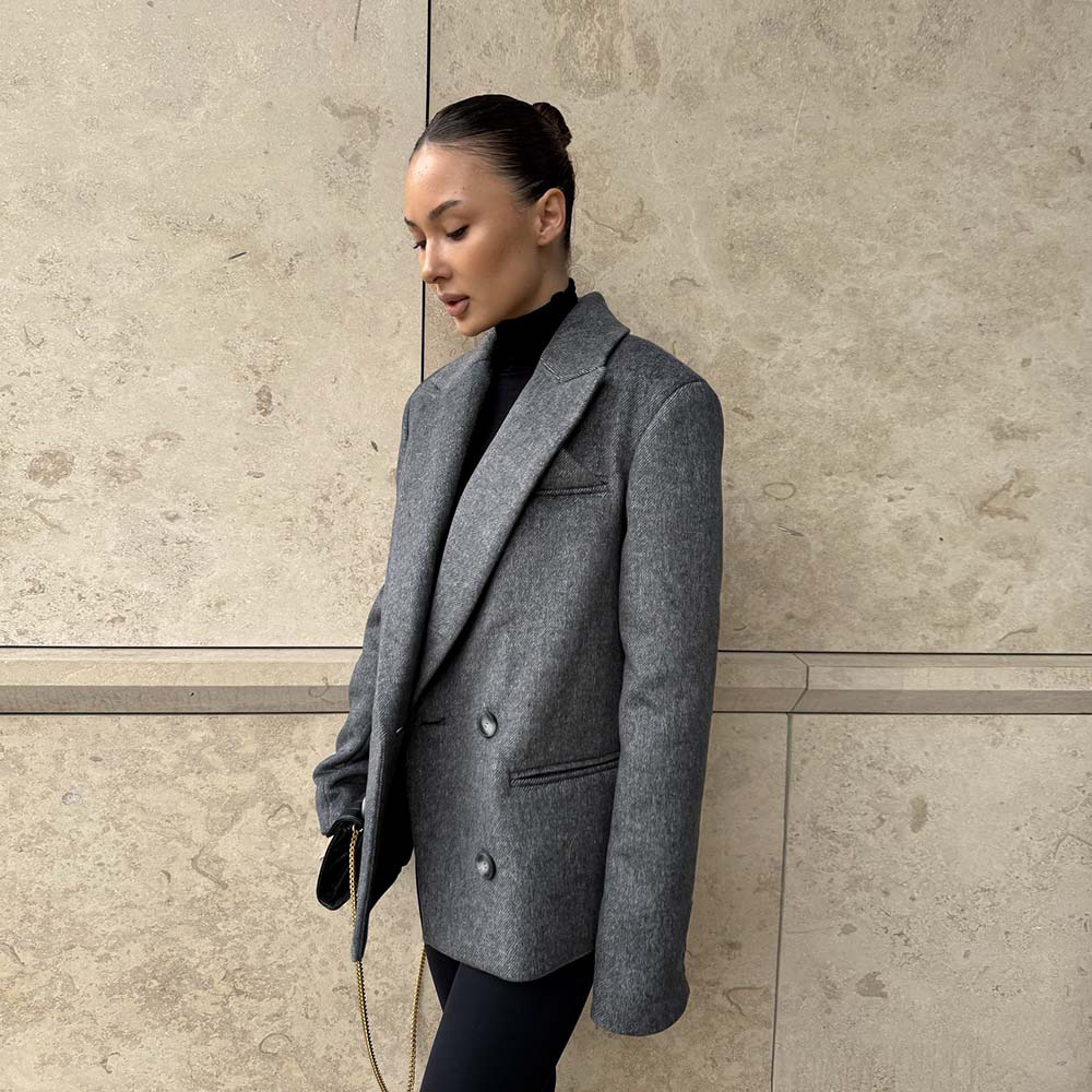 Grijze Wolmix Revers Blazer Ja - Blazer Women Oversized recensie en prijs