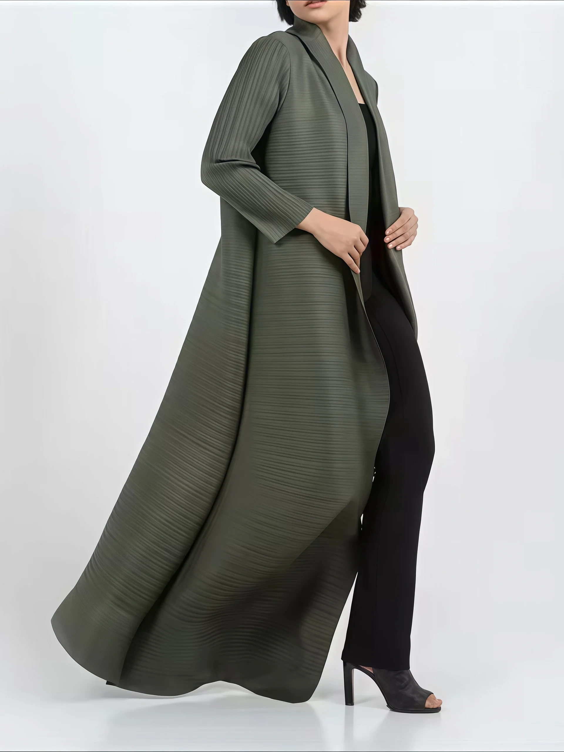 YUDX Miyake Geplooide Print Op - Longline Cardigan Knit recensie en prijs