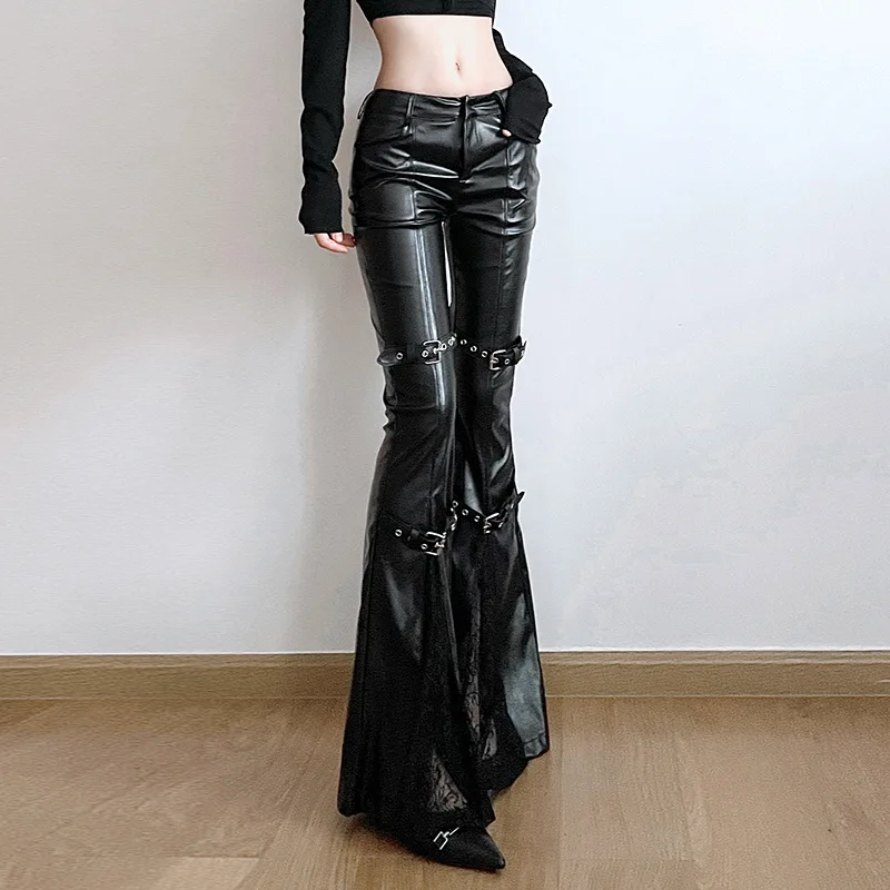 Dames PU lederen flare broek,  - Women'S Fashion Trousers recensie en prijs